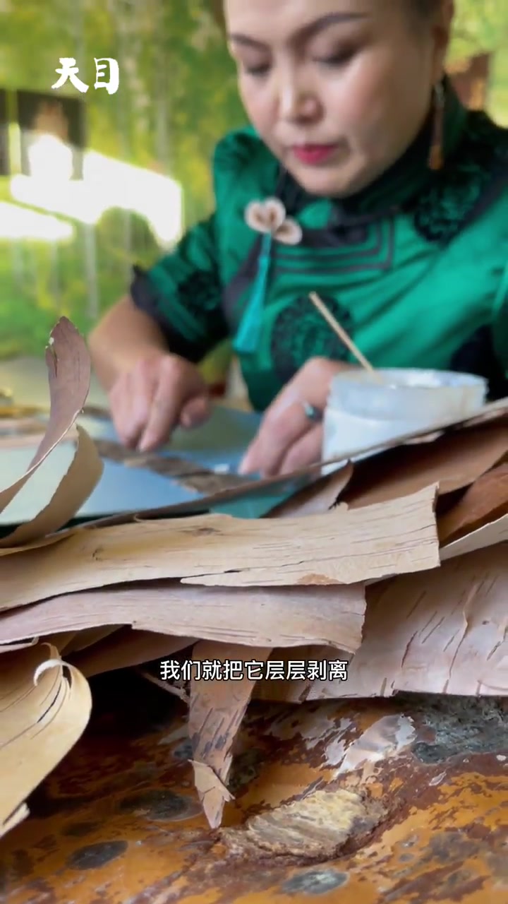 变废为宝!这项非遗用树皮作画
