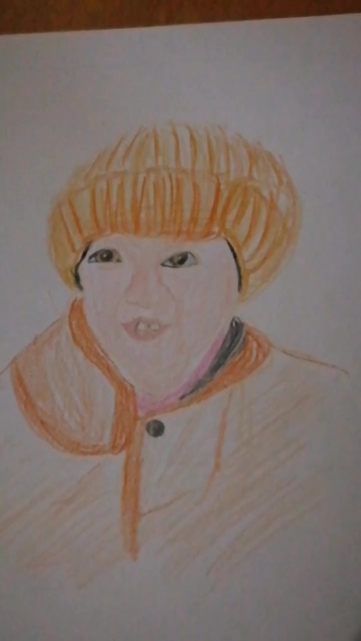 彩铅素描画人物肖像