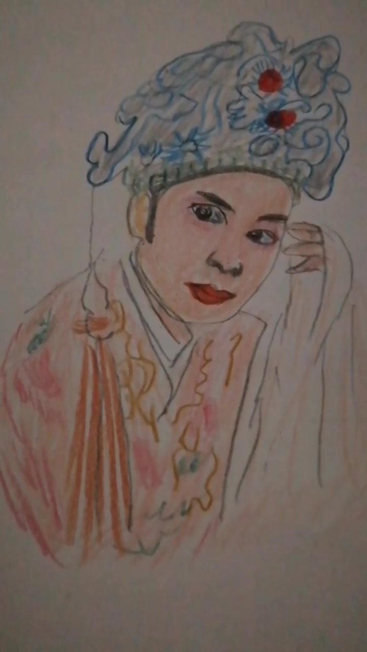 彩铅素描画人物肖像