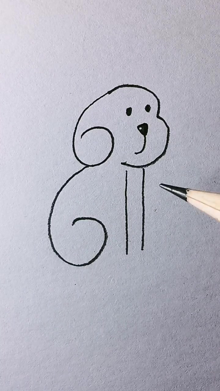 简笔画:可爱的小狗狗