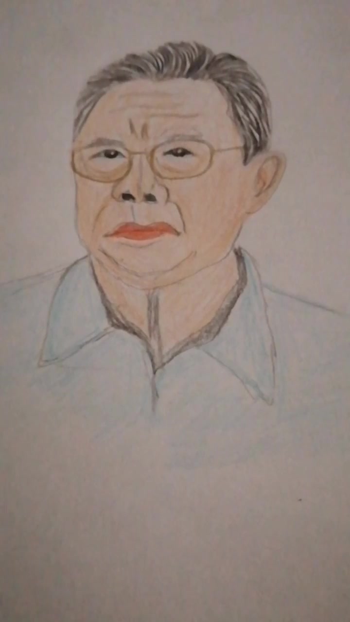 彩铅素描画人物肖像