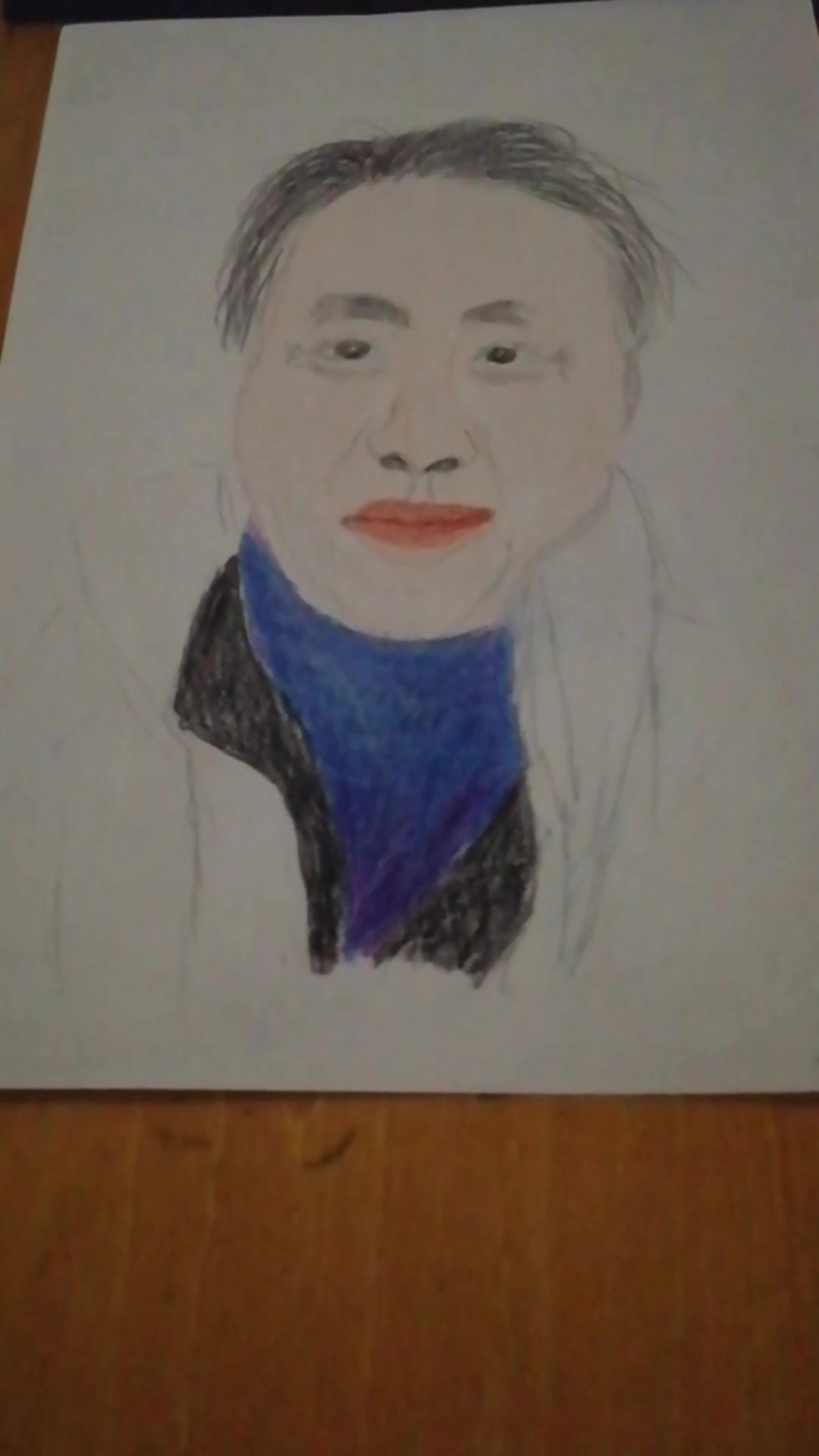 彩铅素描画人物肖像