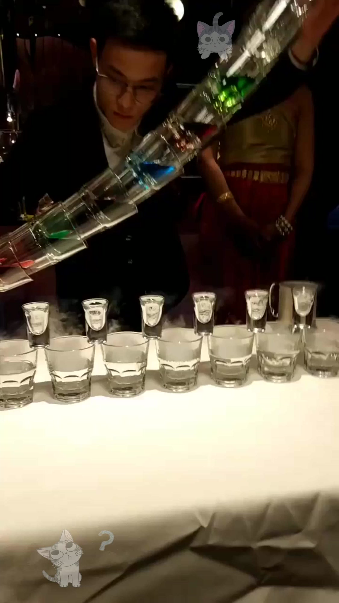 最高难度的鸡尾酒,真是太炫酷了!