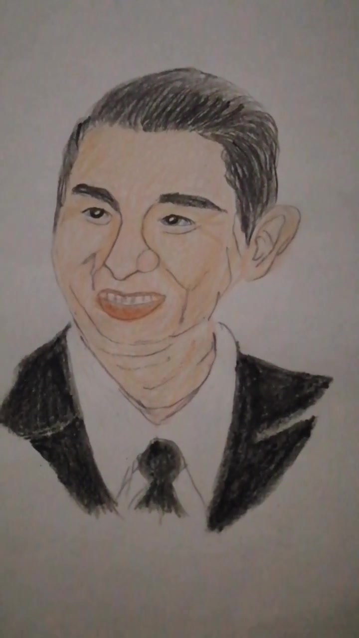 彩铅画素描人物肖像