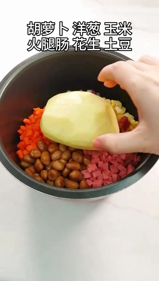 今天不想做饭,做个懒人必备的电饭煲焖饭,超简单,全家就爱吃