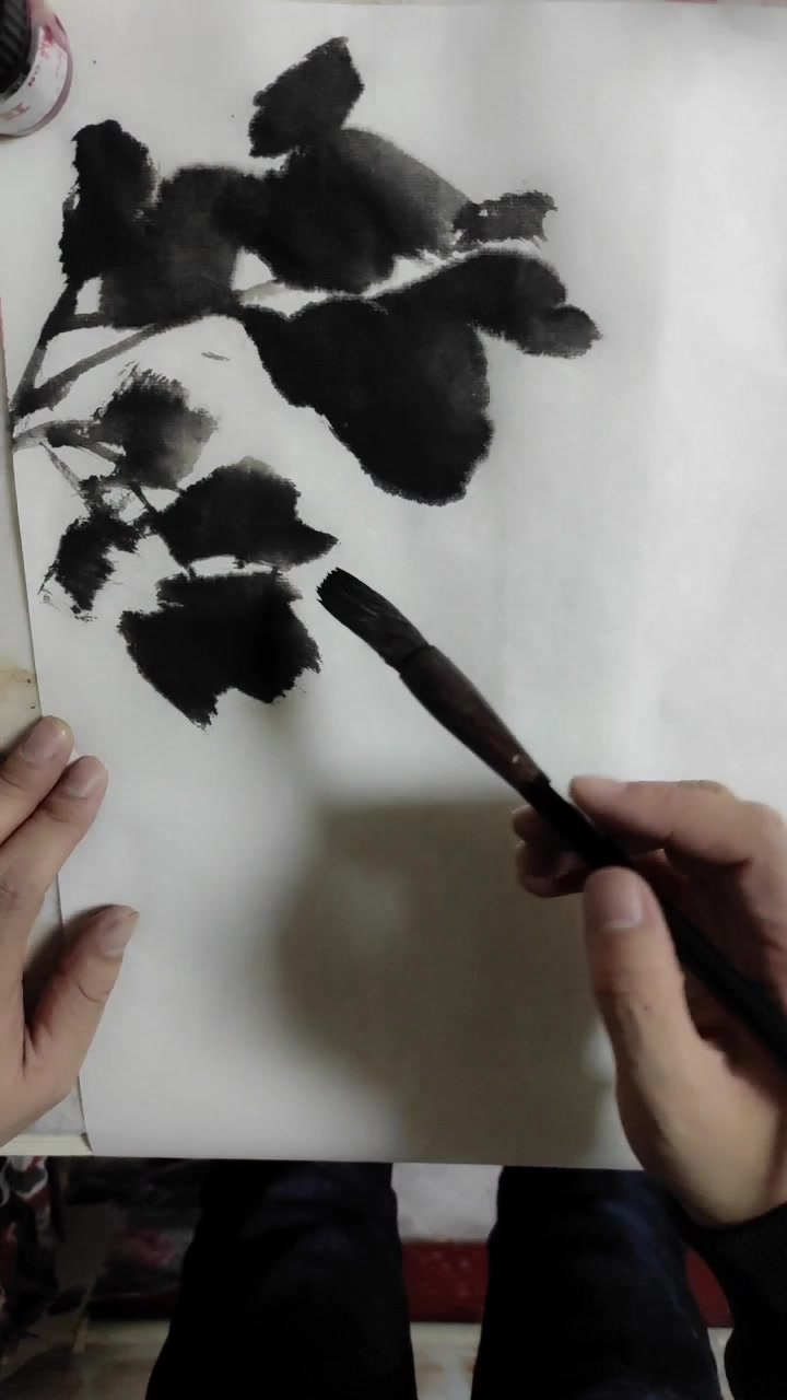 王雪涛牡丹技法#国画教学#书画#写意牡丹