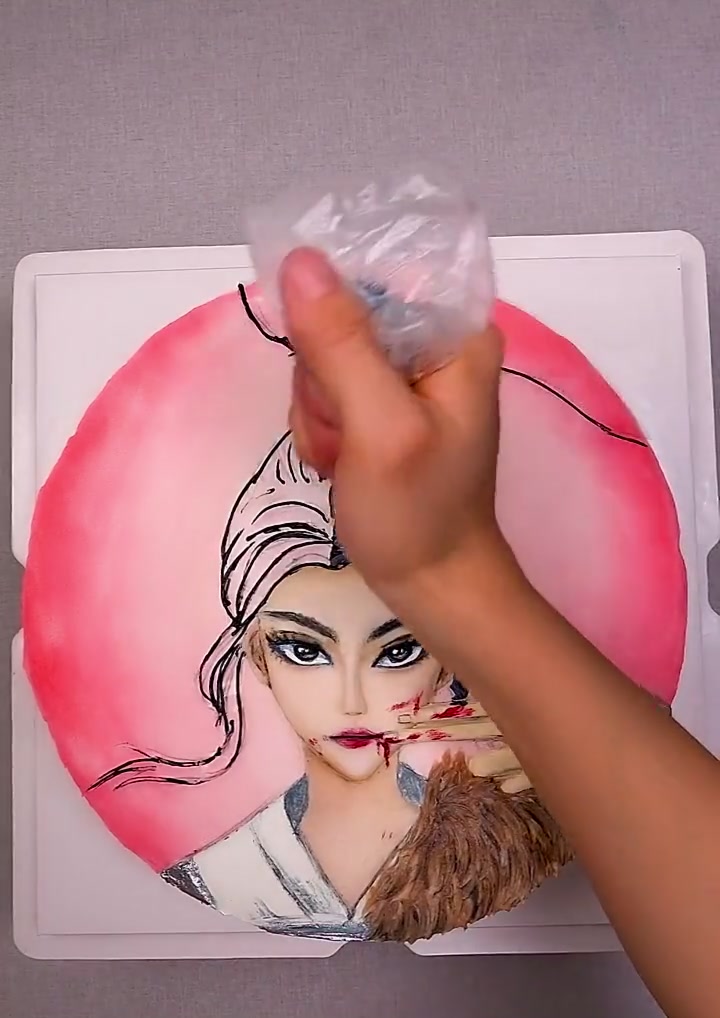 把画画的手法用在蛋糕上,效果简直太惊艳了,谁还舍得吃