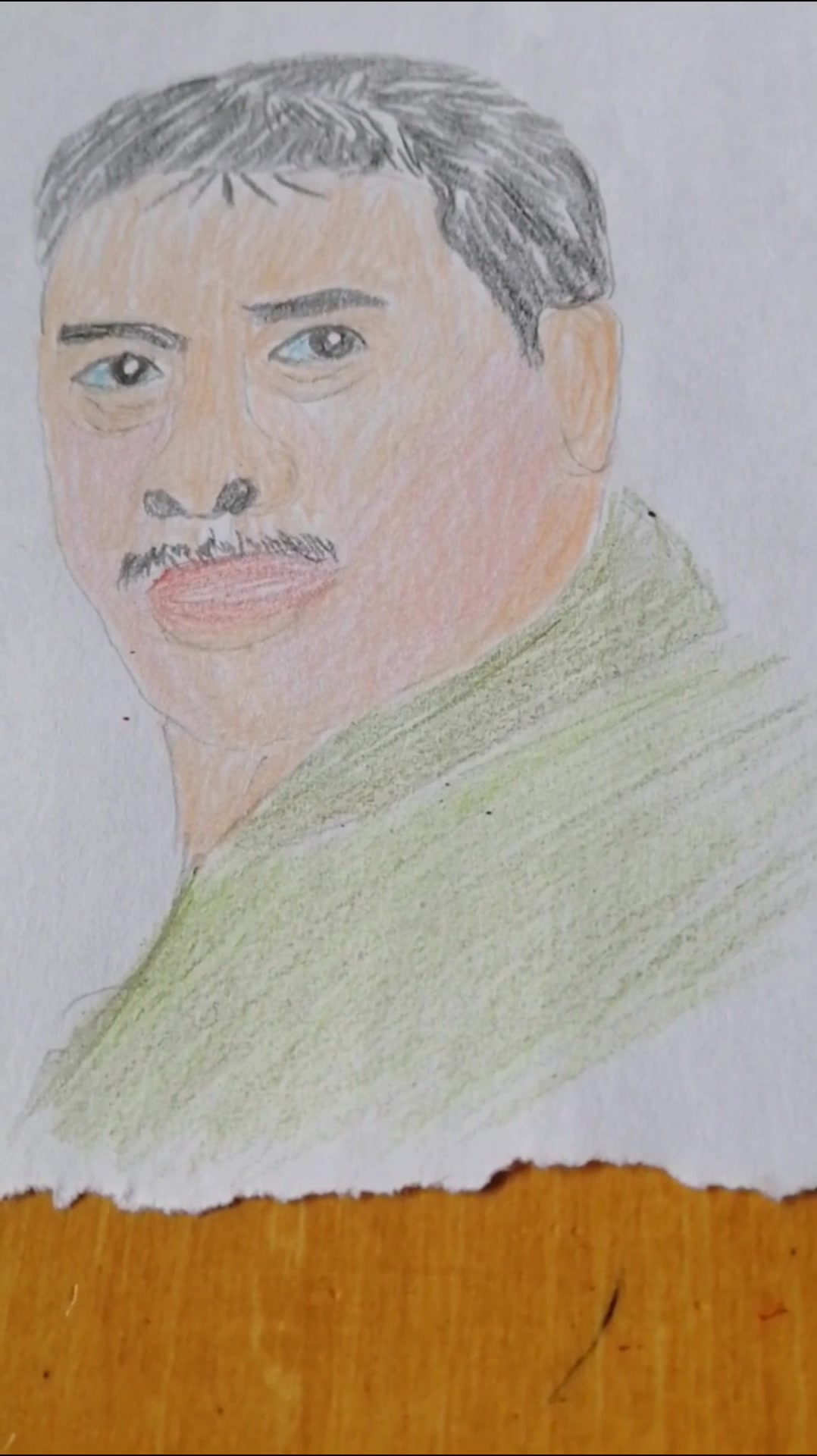 彩铅素描画人物肖像