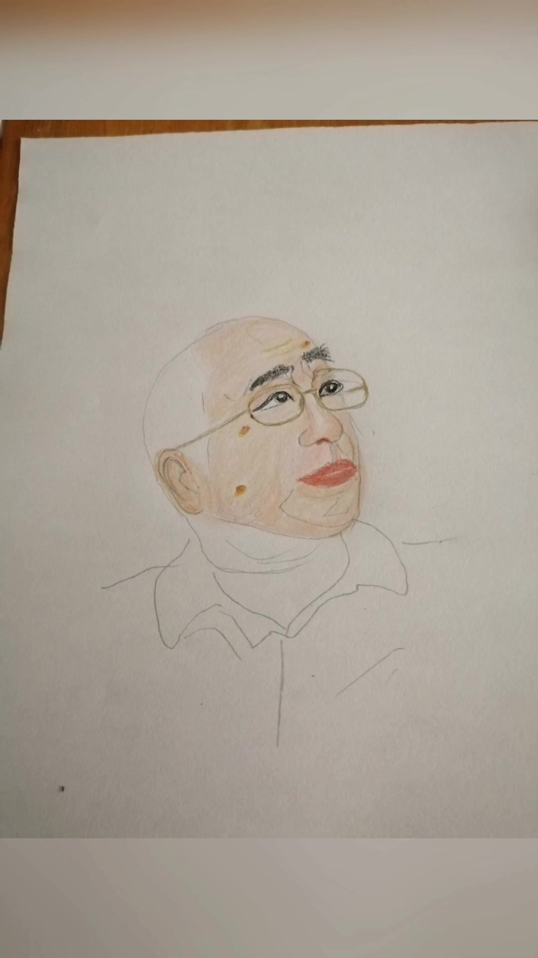 彩铅素描画人物肖像