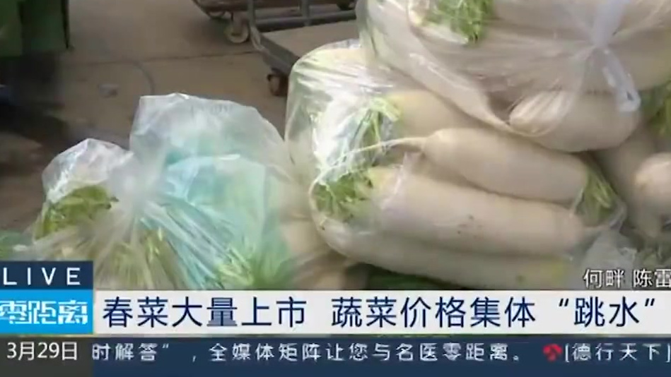 【供应充足!春菜大量上市 蔬菜价格大幅下跌】随着天气变暖,春菜开始大量上市,数据显示,江苏