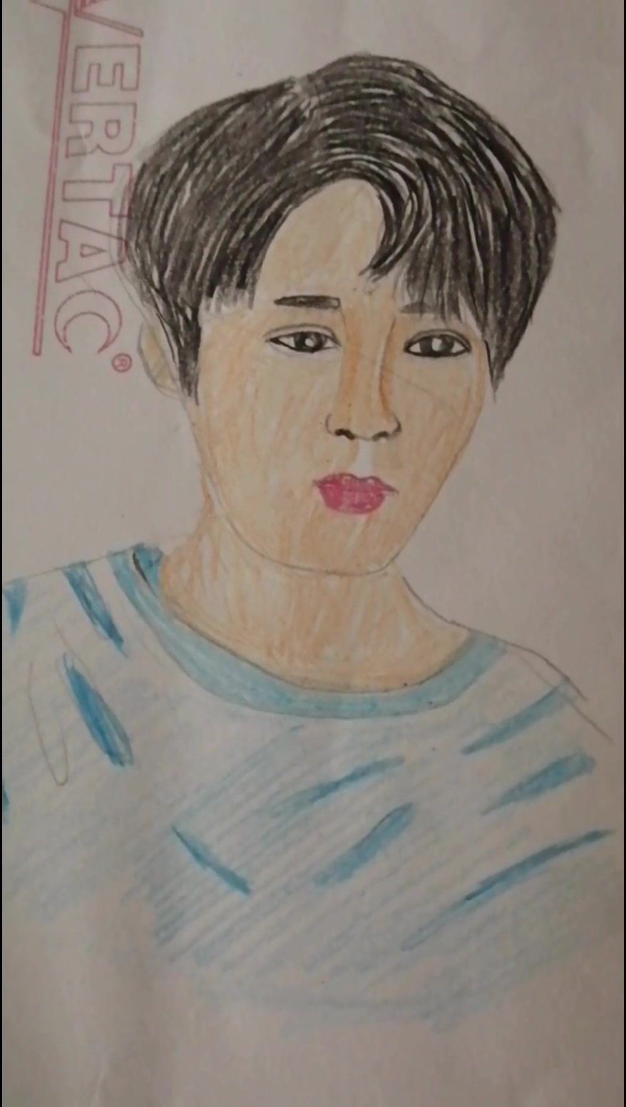 彩铅素描画人物肖像