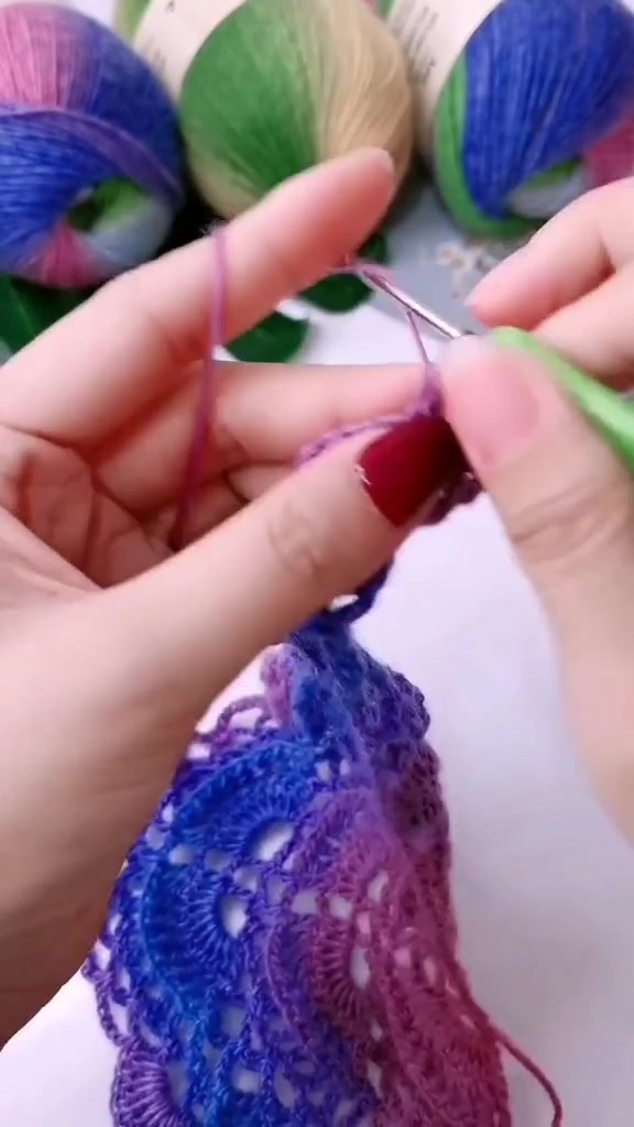 贵妇人披肩毛线钩针编织教程19#DIY手工#宝妈在家也能做#新手