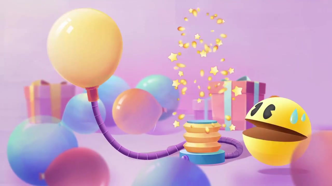 又是一年这次萌萌的吃豆人也来加入了庆生气氛组,跨越宇宙生日趴 果然是有够野!