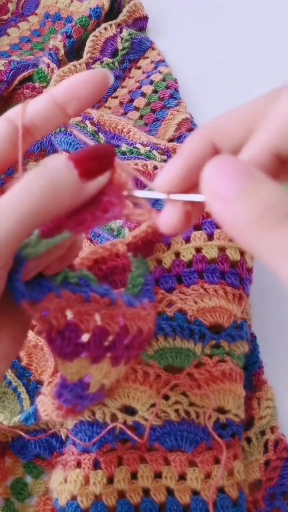 贵妇人披肩毛线钩针编织教程30#DIY手工编织