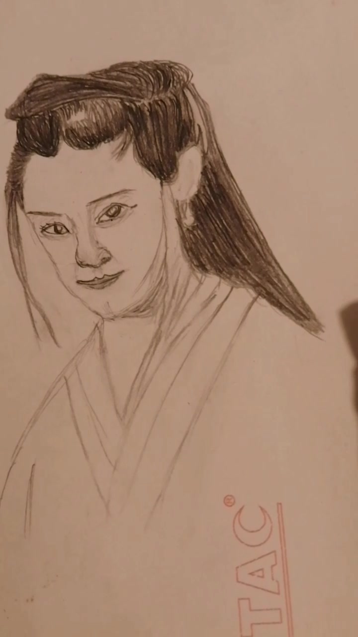 彩铅素描画人物肖像
