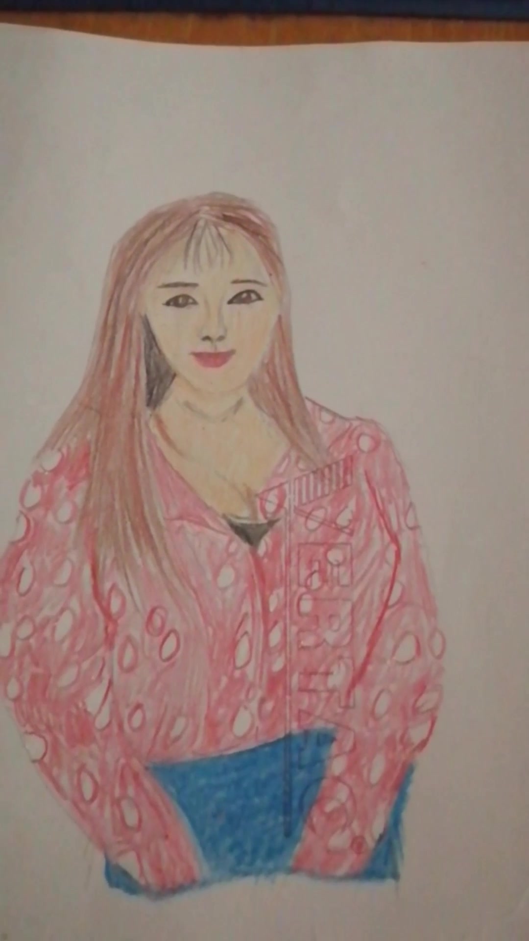 彩铅素描画人物肖像