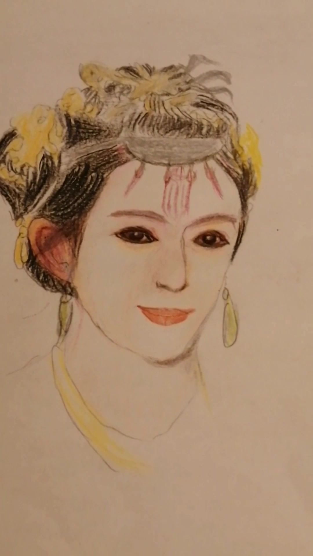 彩铅素描画人物肖像