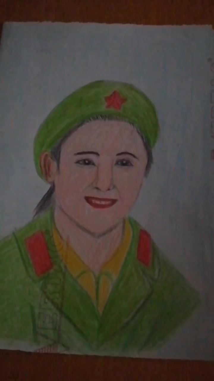 彩铅素描画人物肖像