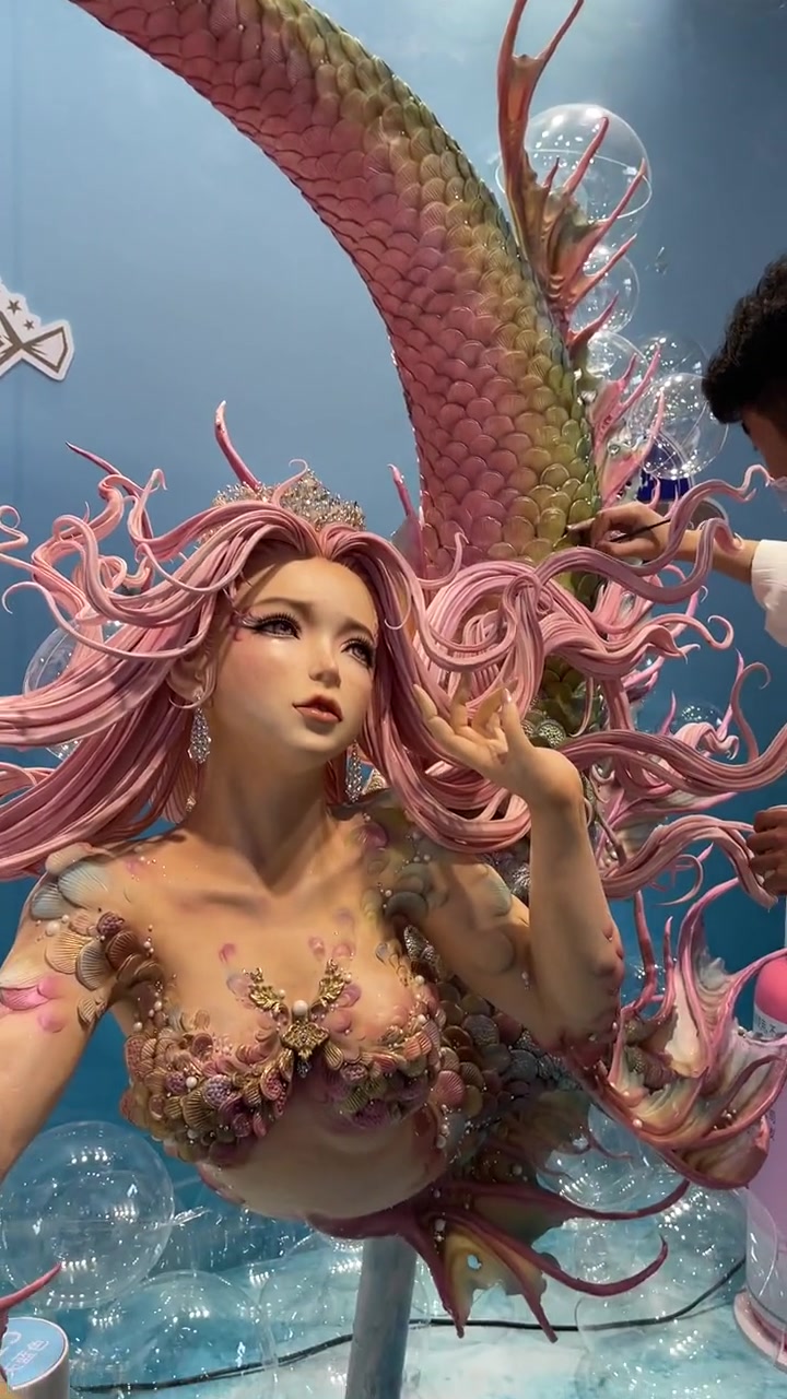 超美的艺术品“翻糖蛋糕”栩栩如生的美人鱼,不做手办可惜了!