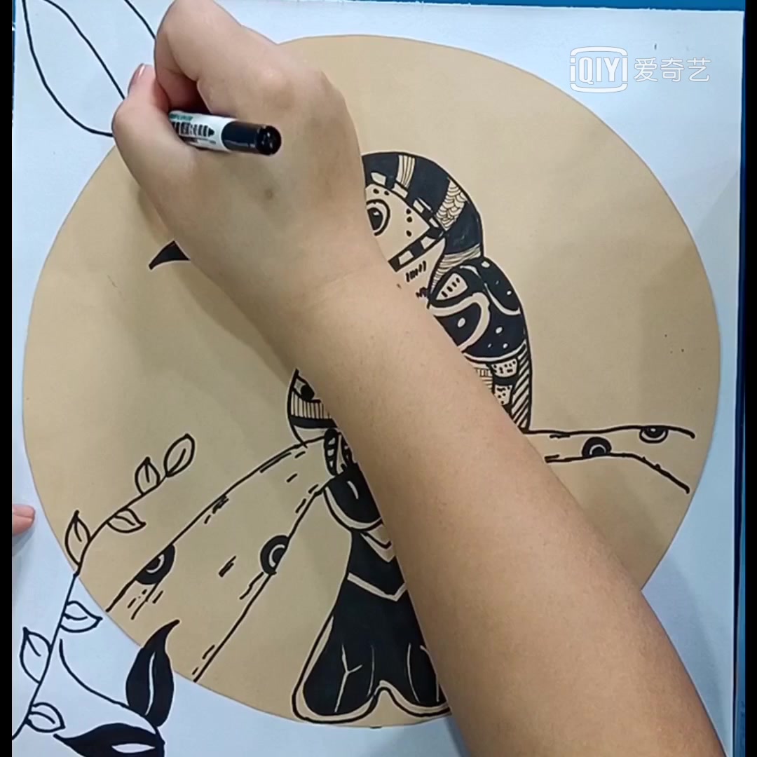 儿童画:简笔画创意线描《大嘴鸟》