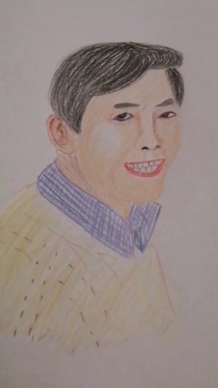 彩铅素描画人物肖像