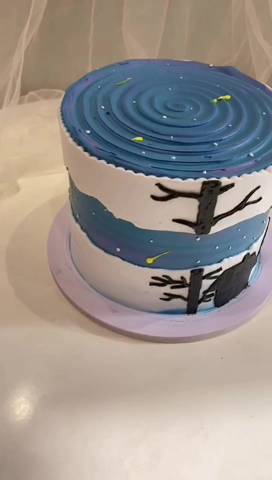 网红断层星空奶油蛋糕