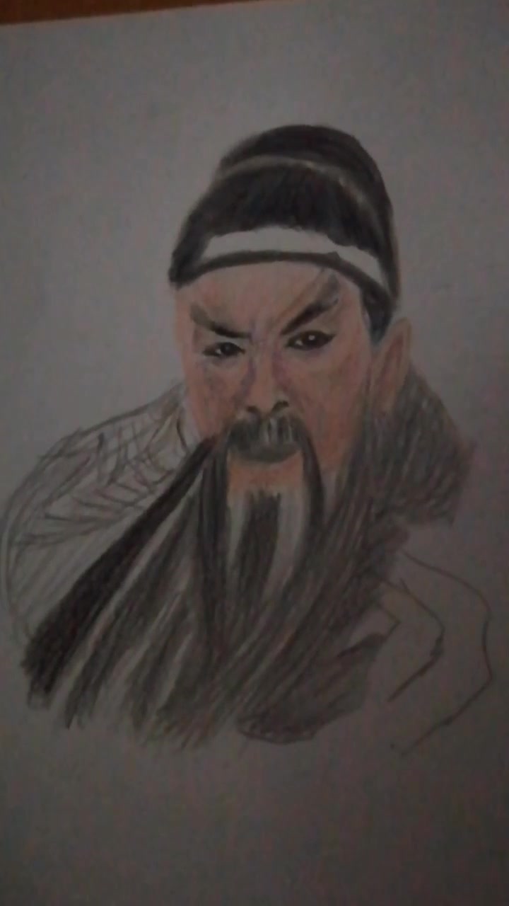 彩铅素描画人物肖像