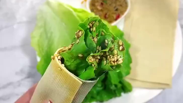 减脂平台期餐、来啦、晚餐推荐,豆皮卷生菜,小仙女们速马~