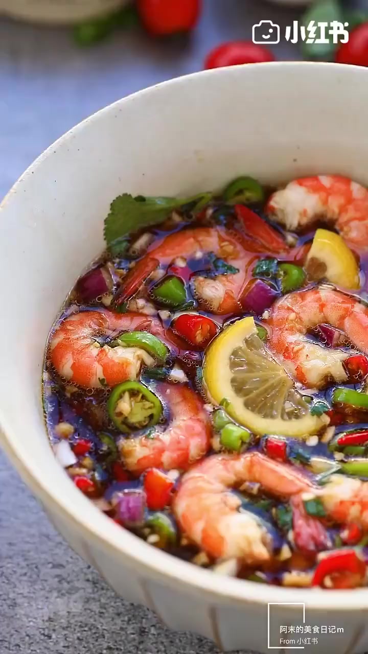 【酸辣凉拌虾】酸爽开胃,一口一个,好吃到停不下来,美食get√ (美食和旅行)