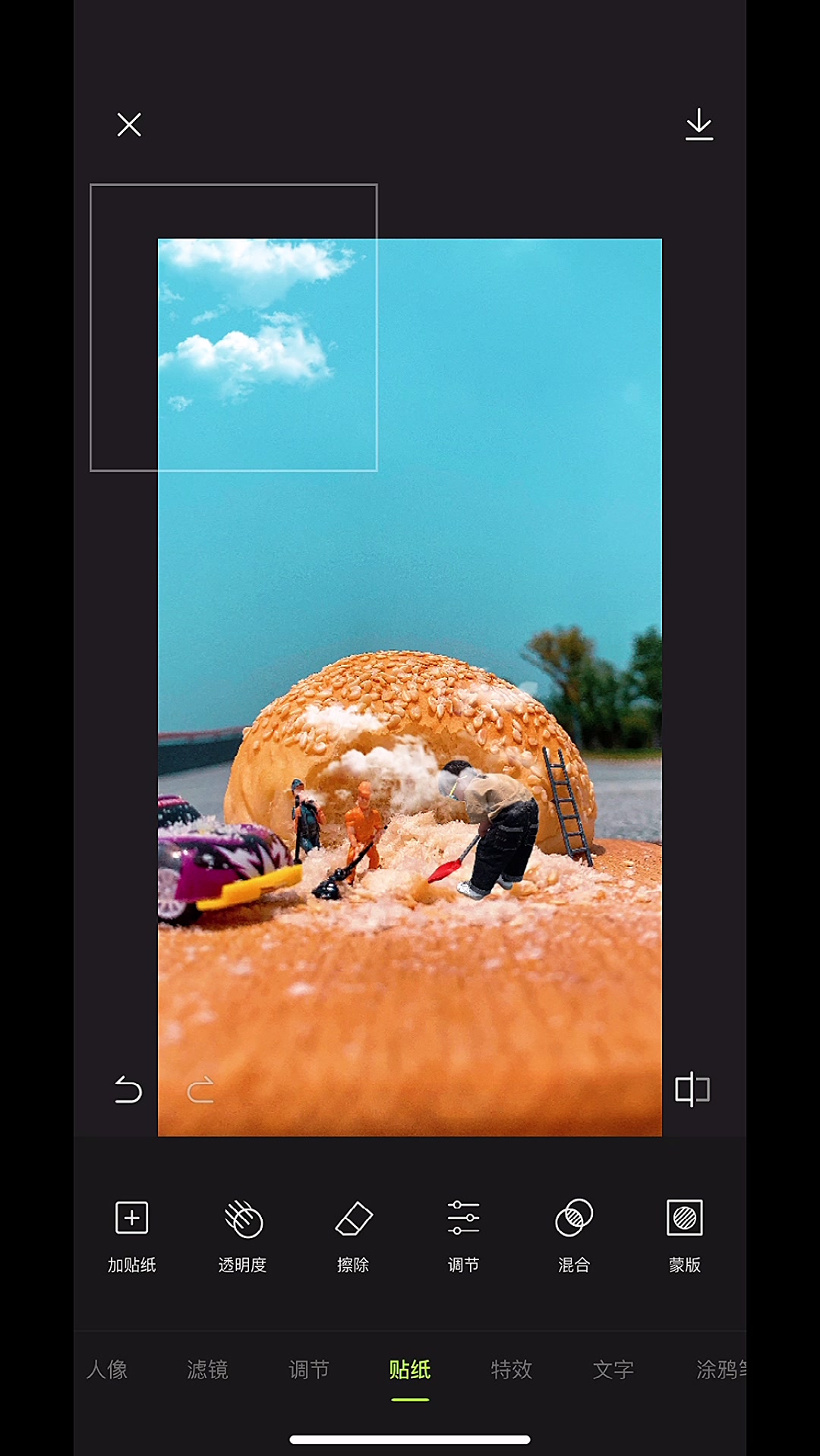 面包创意照片制作过程