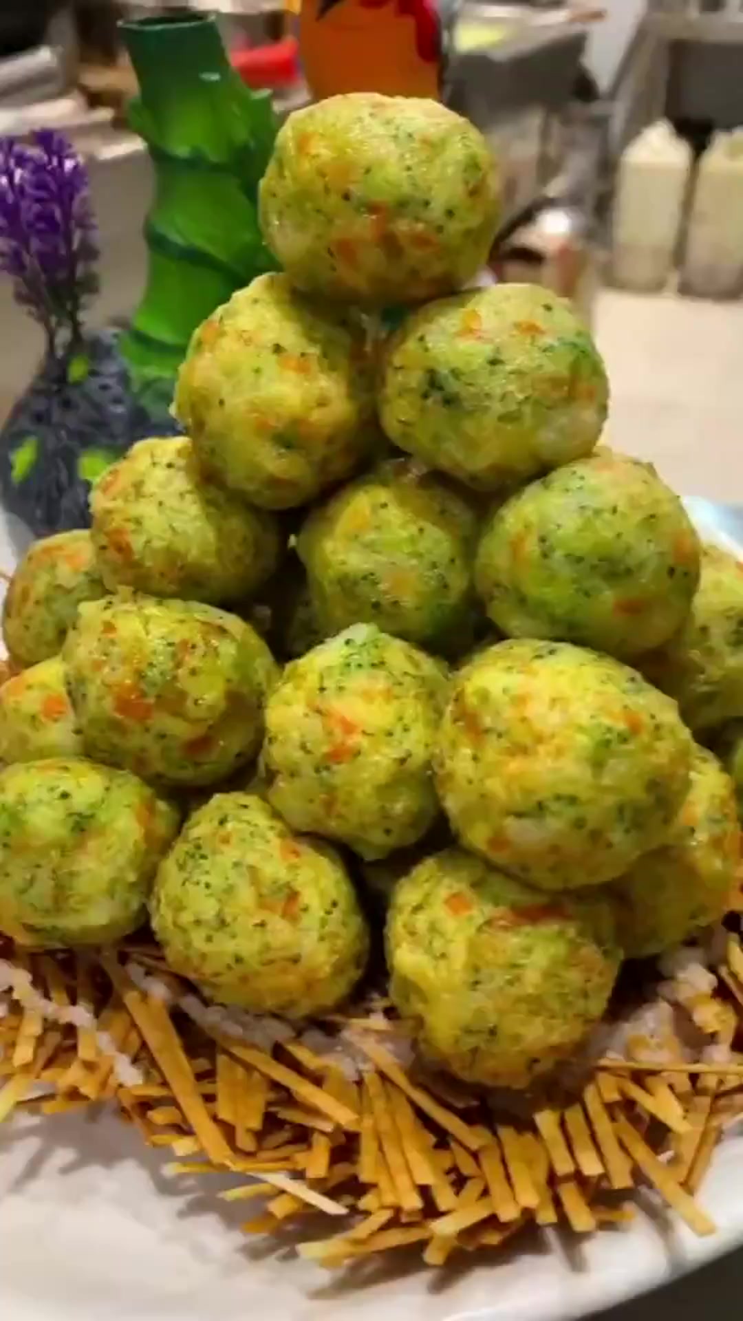 教你制作青菜虾肉丸
