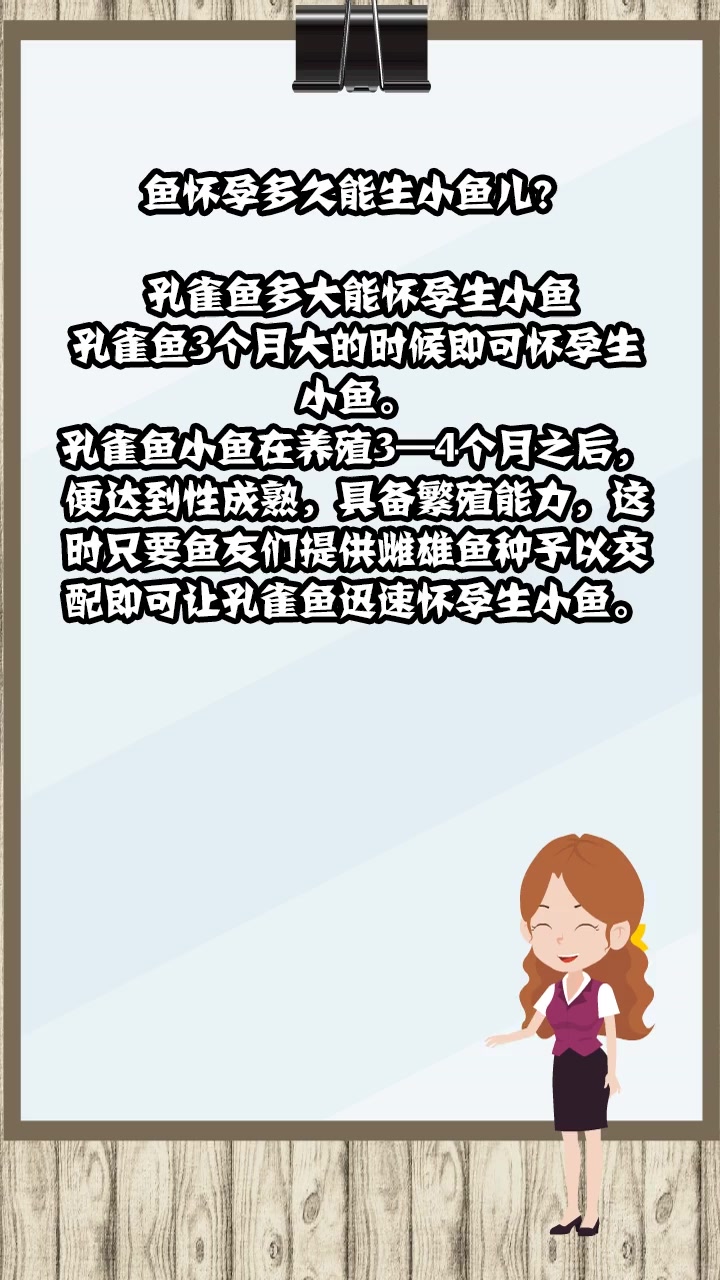 鱼怀孕多久能生小鱼儿?