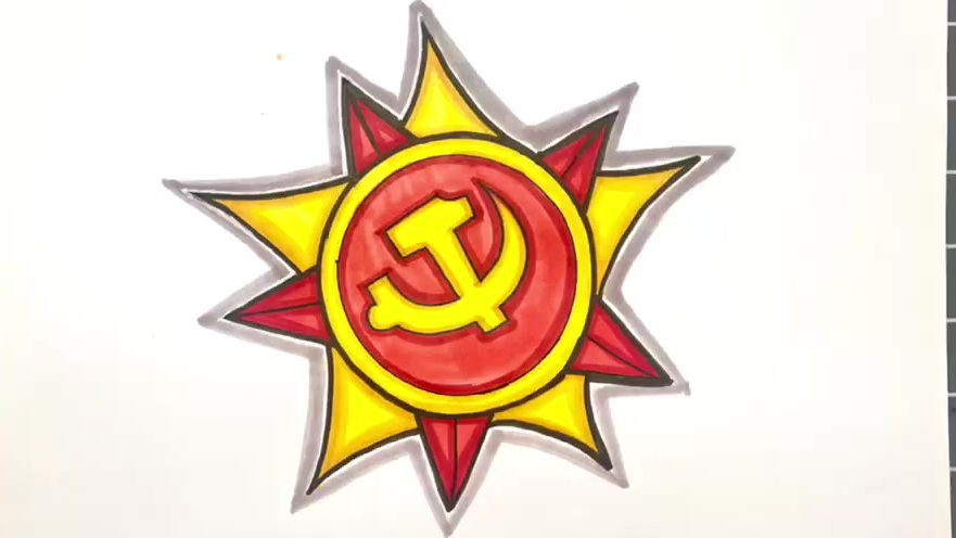 七一建党节儿童创意主题画:红星闪闪放光彩 七一建党节儿童创意主题画:红星闪闪放光彩