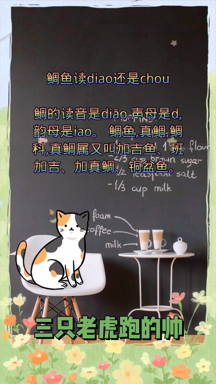 鲷鱼读diao还是chou 