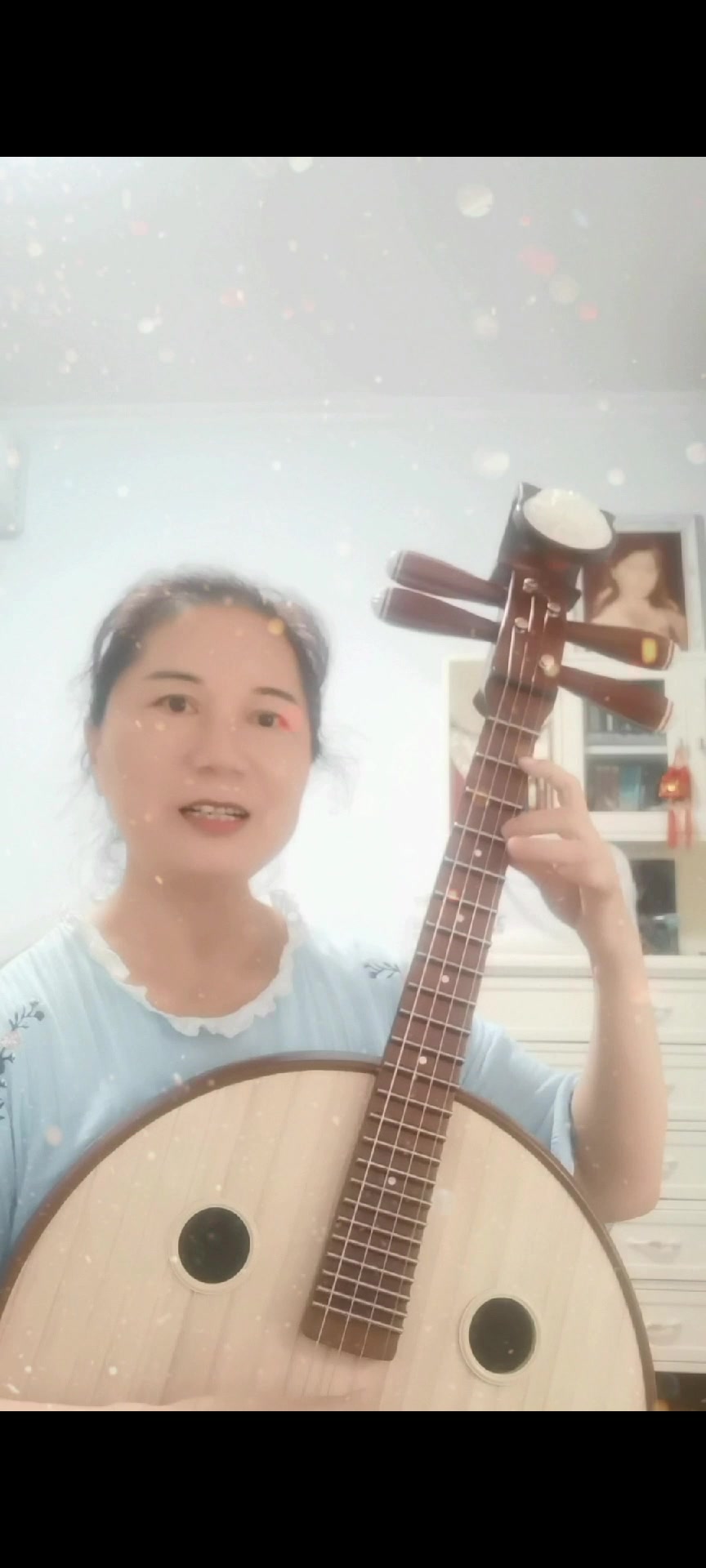 民乐中阮初学三个月,自学“轮指”,自学曲目
