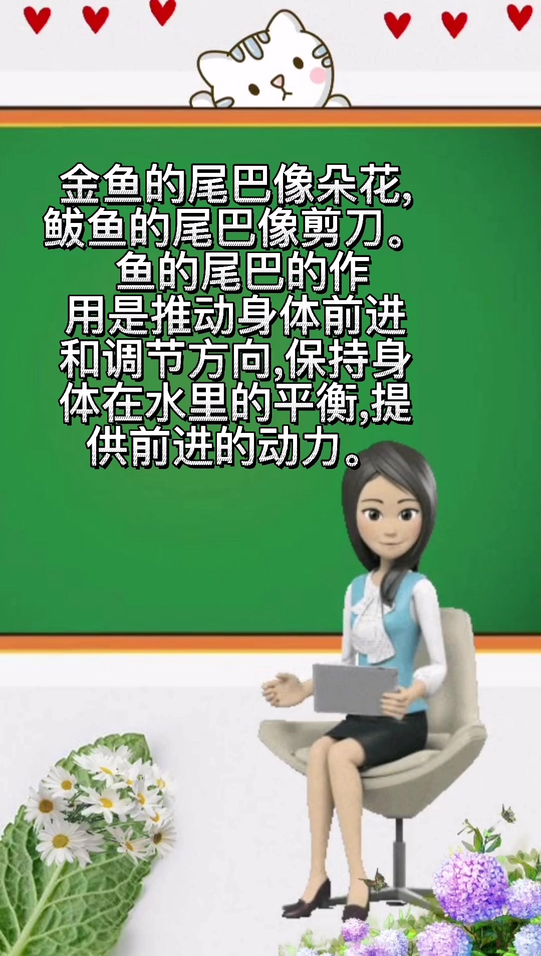 鱼的尾巴像什么?