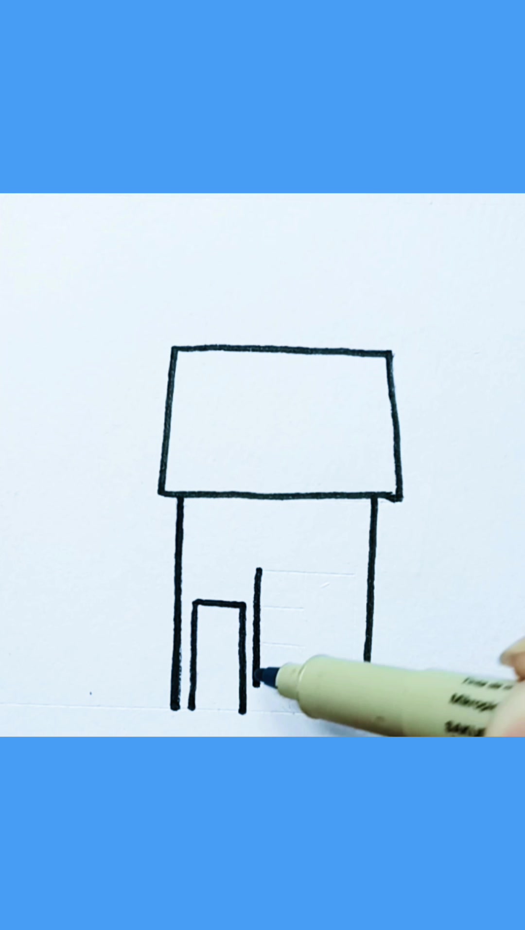 用长方形和圆形画房子,简单又好学,最容易上手的简笔画。