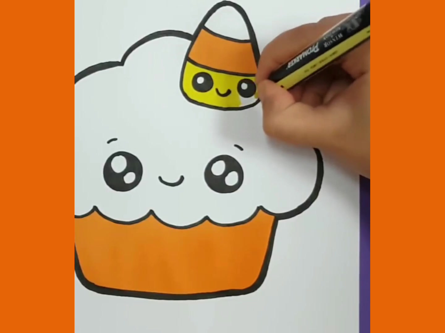 「美丽画吧」儿童简笔画:纸杯蛋糕,一起来画画看吧!