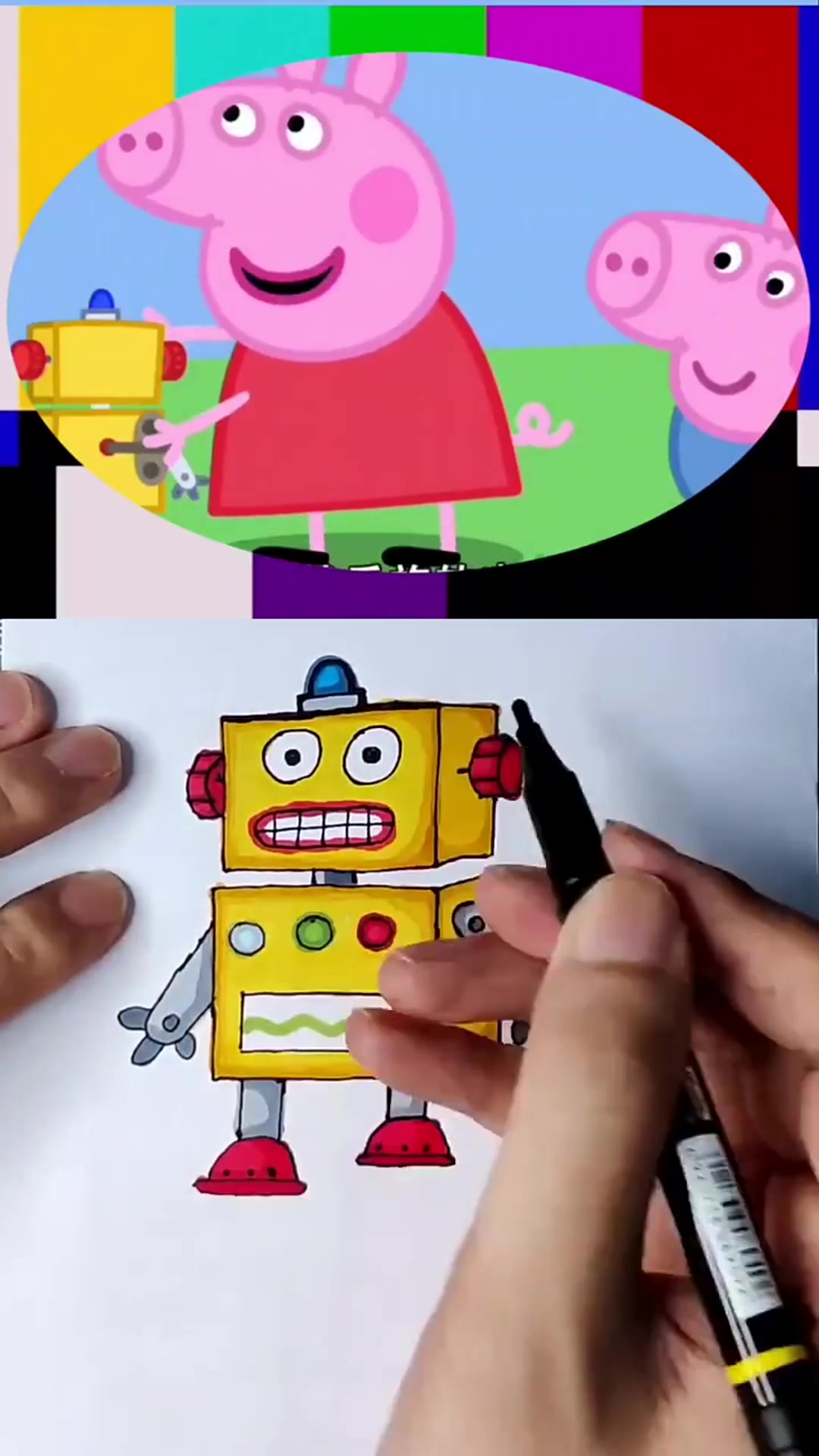 启蒙幼儿早教,超简单的机器人简笔画,看完不会你打我