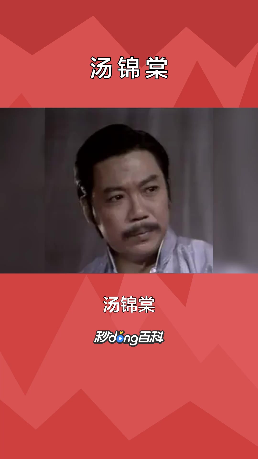 一分钟了解演员汤锦棠