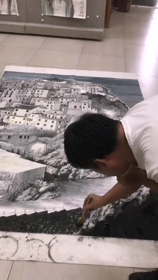 范德俊老师北派山水画画家原创作品片段欣赏