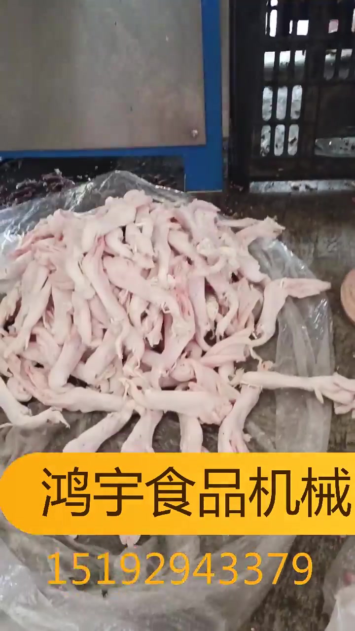 鸭爪自动脱骨机设备鸿宇食品机械现货销售