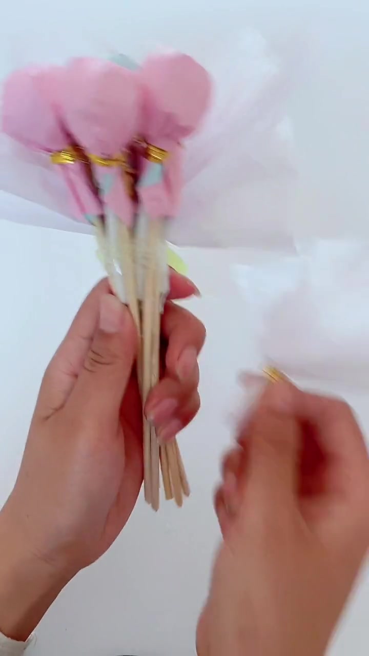 教师节棒棒糖花束制作教程