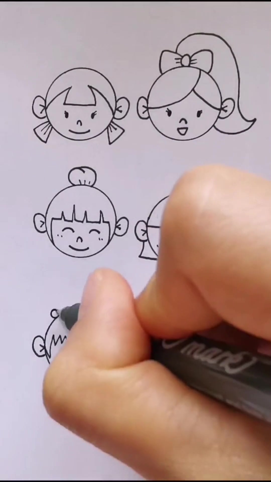 硬币画卡通头像女生版来喽