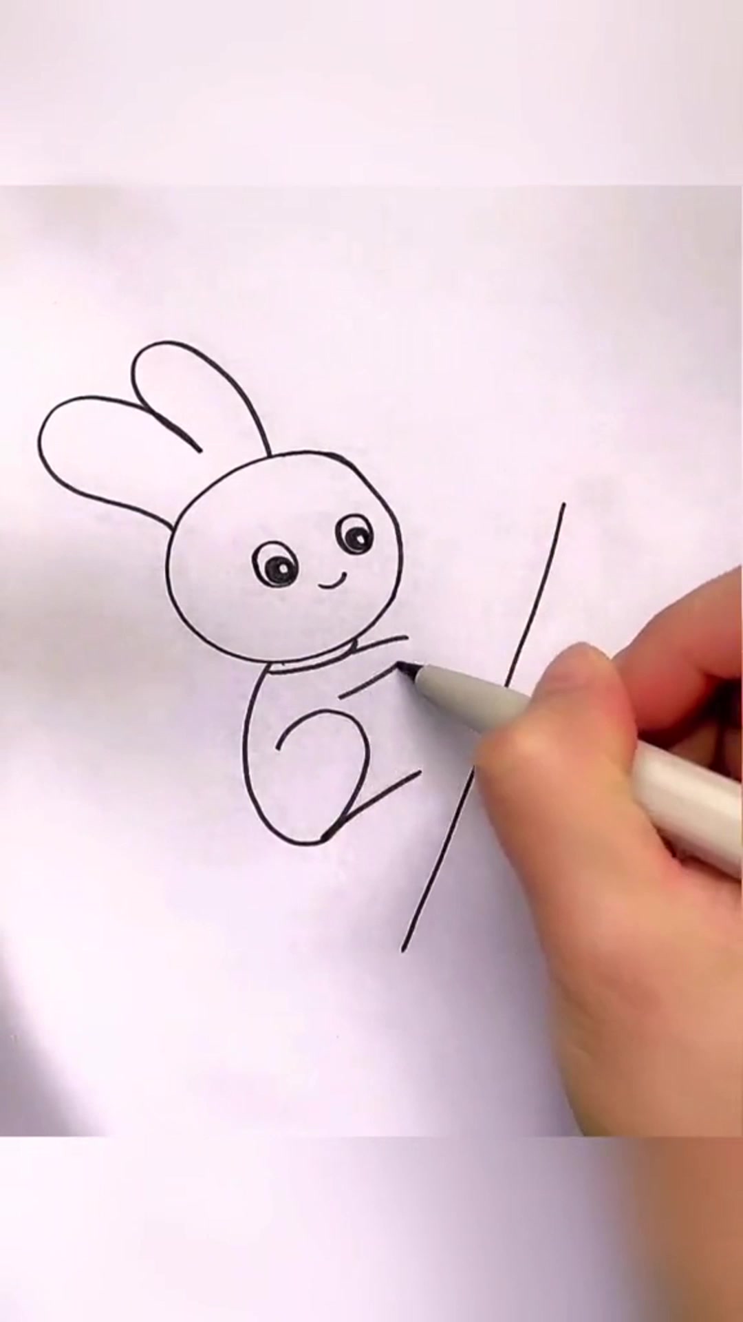 幼儿园简笔画小白兔,一起学画画