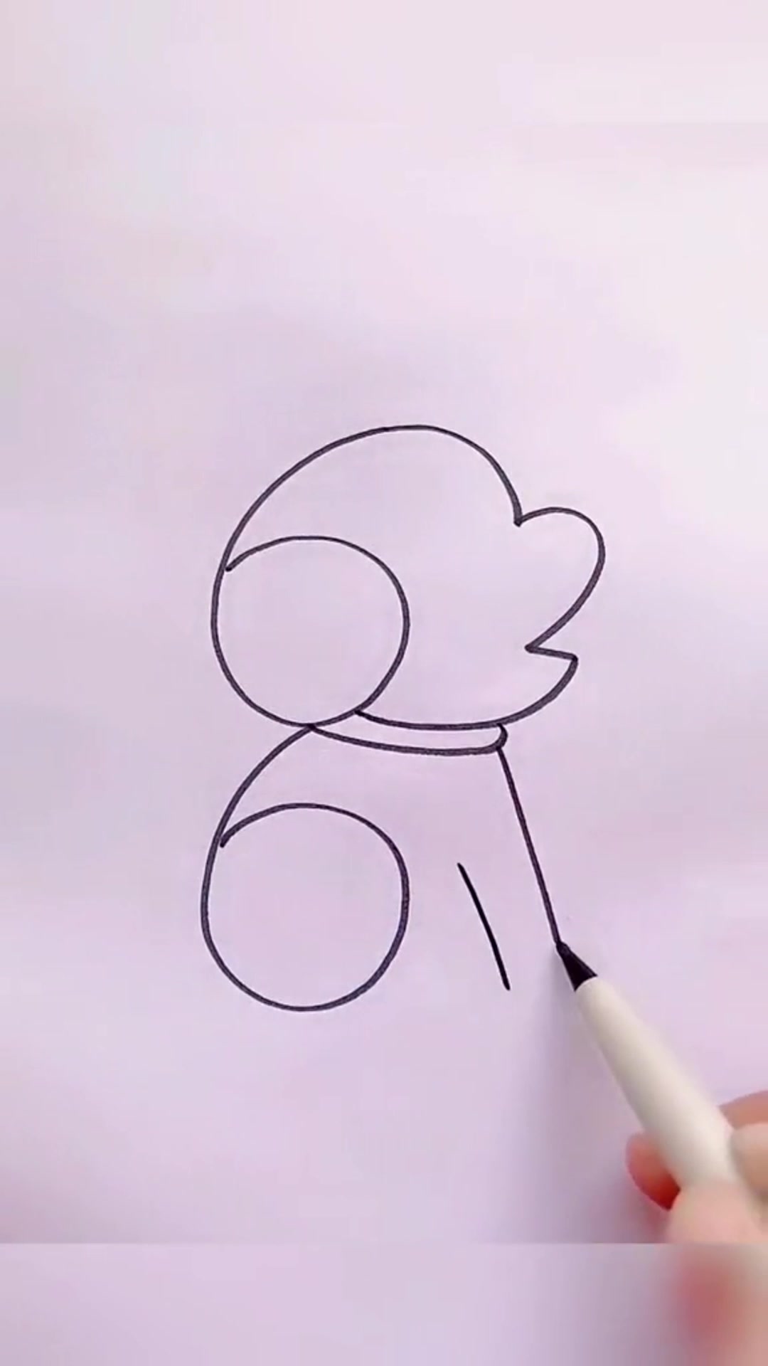 幼儿园简笔画小狗,用数字画画