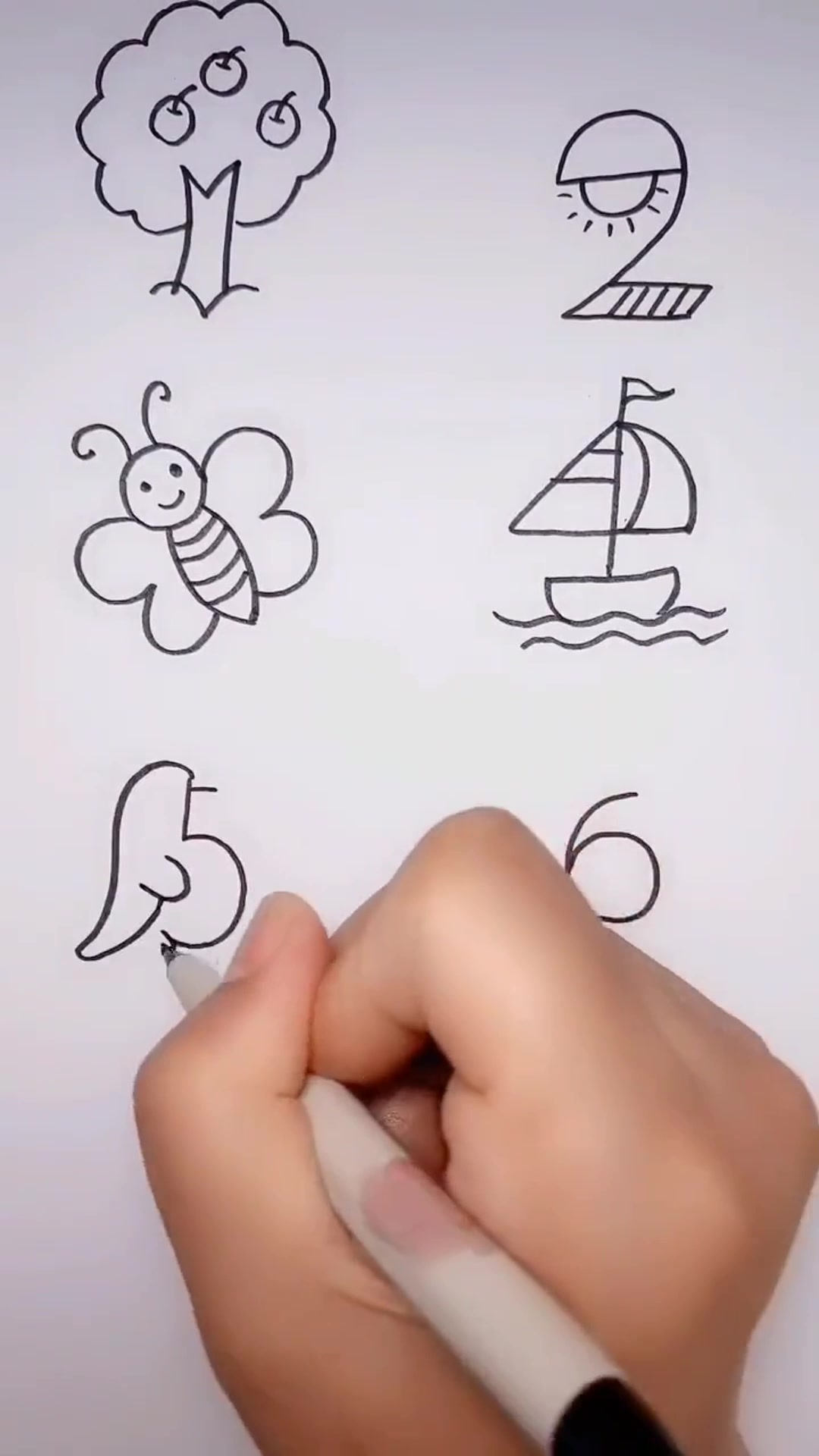 幼儿园简笔画数字画