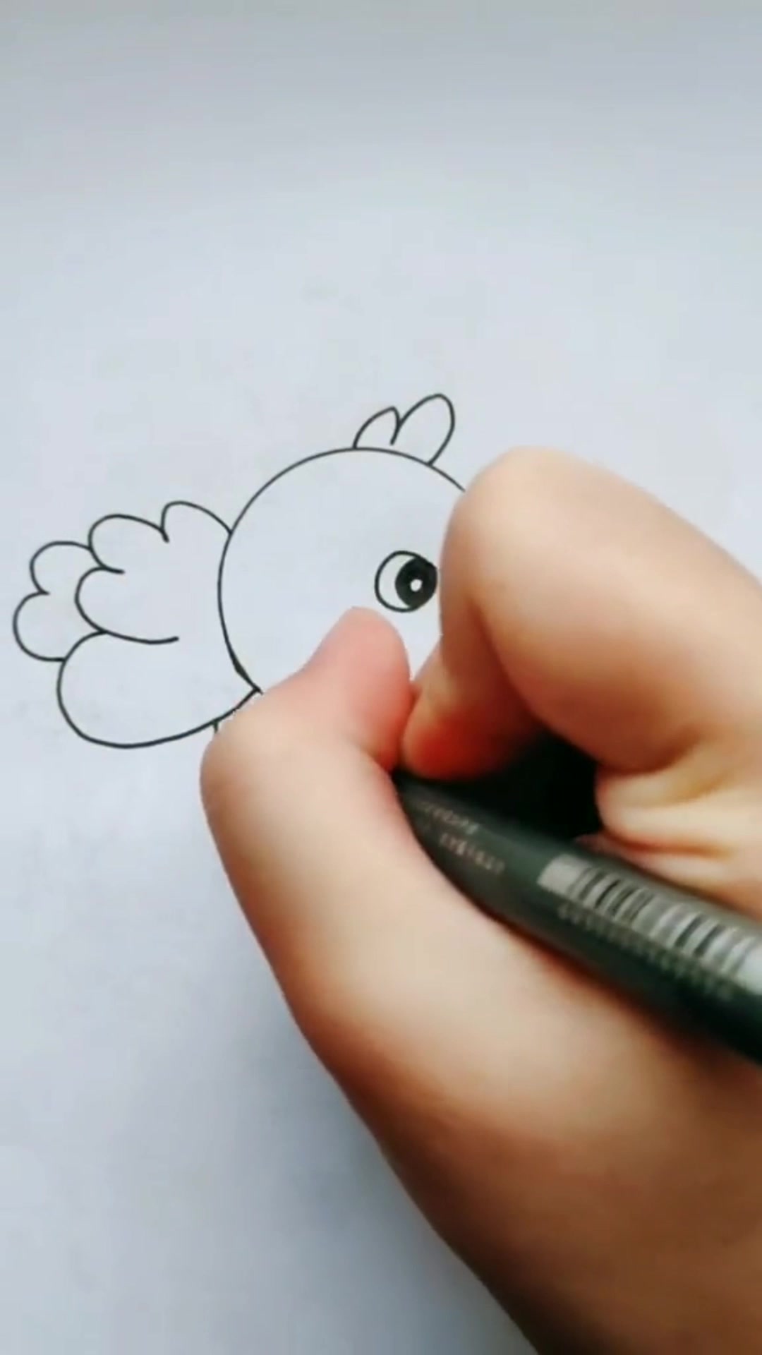 幼儿园简笔画乌鸦喝水