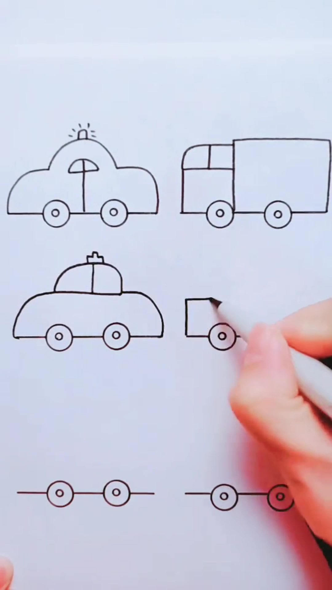 幼儿园简笔画汽车