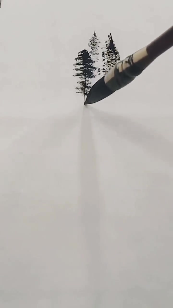 李再兴老师水墨画教学,小树的三种画法简单又好学!&nbsp;